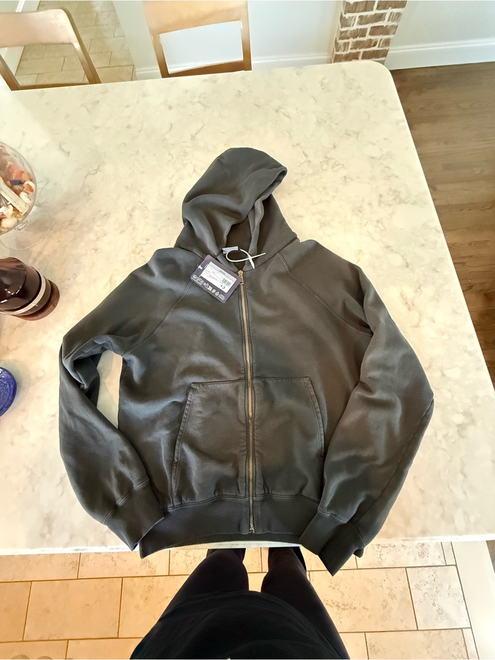 Prada Olive Green Full-Zip Hooded Jacket